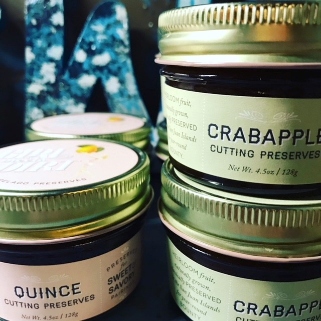 Crabapple and Quince. Yummy preserves hand made from Orcas Island.